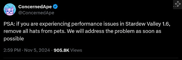 《星露谷物語》性能問題有妙招 寵物帽子竟成關鍵! 《星露谷物語》性能問題有妙招 寵物帽子竟成關鍵!