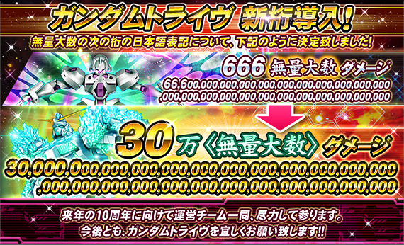 營運9年的高達頁遊,人類的計數單位已經要不夠它用了 營運9年的高達頁遊,人類的計數單位已經要不夠它用了