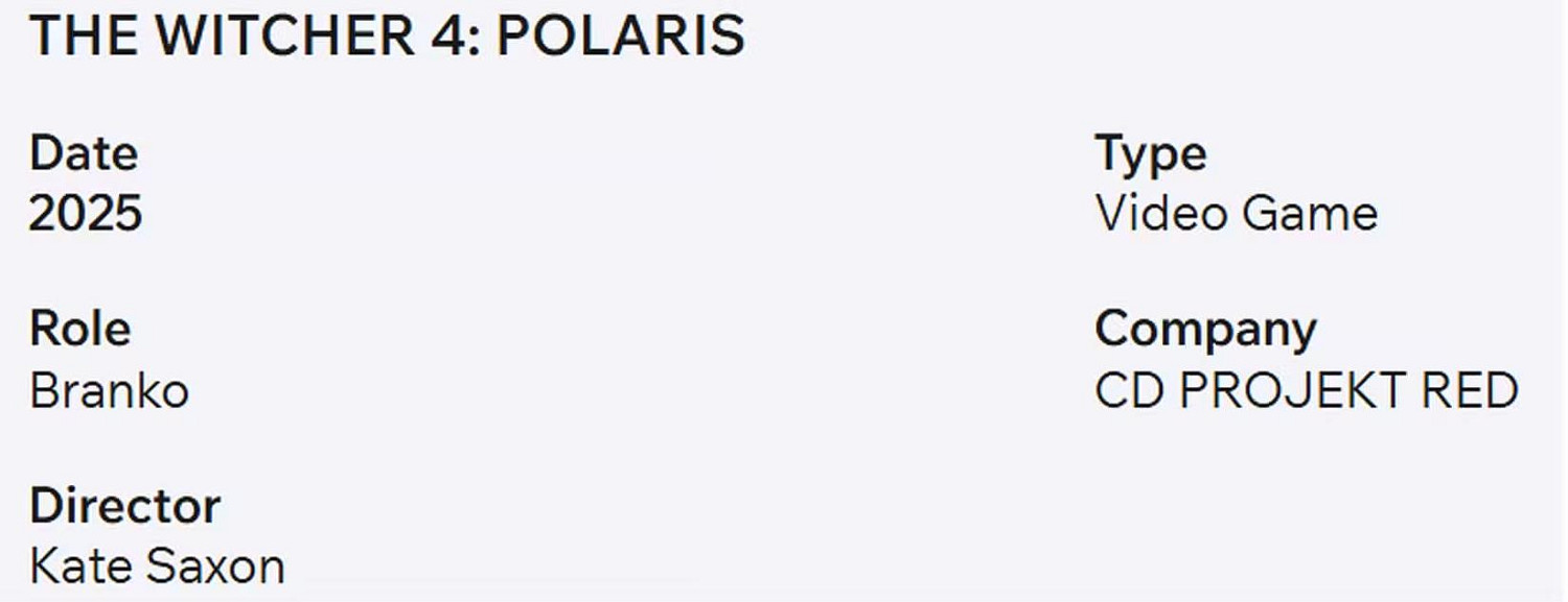 《巫師4》預計將於2025年發售 演員簡曆曝光遊戲細節
