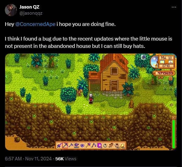 《星露谷》老鼠商人不在也可買帽子?西班牙語限定! 《星露谷》老鼠商人不在也可買帽子?西班牙語限定!