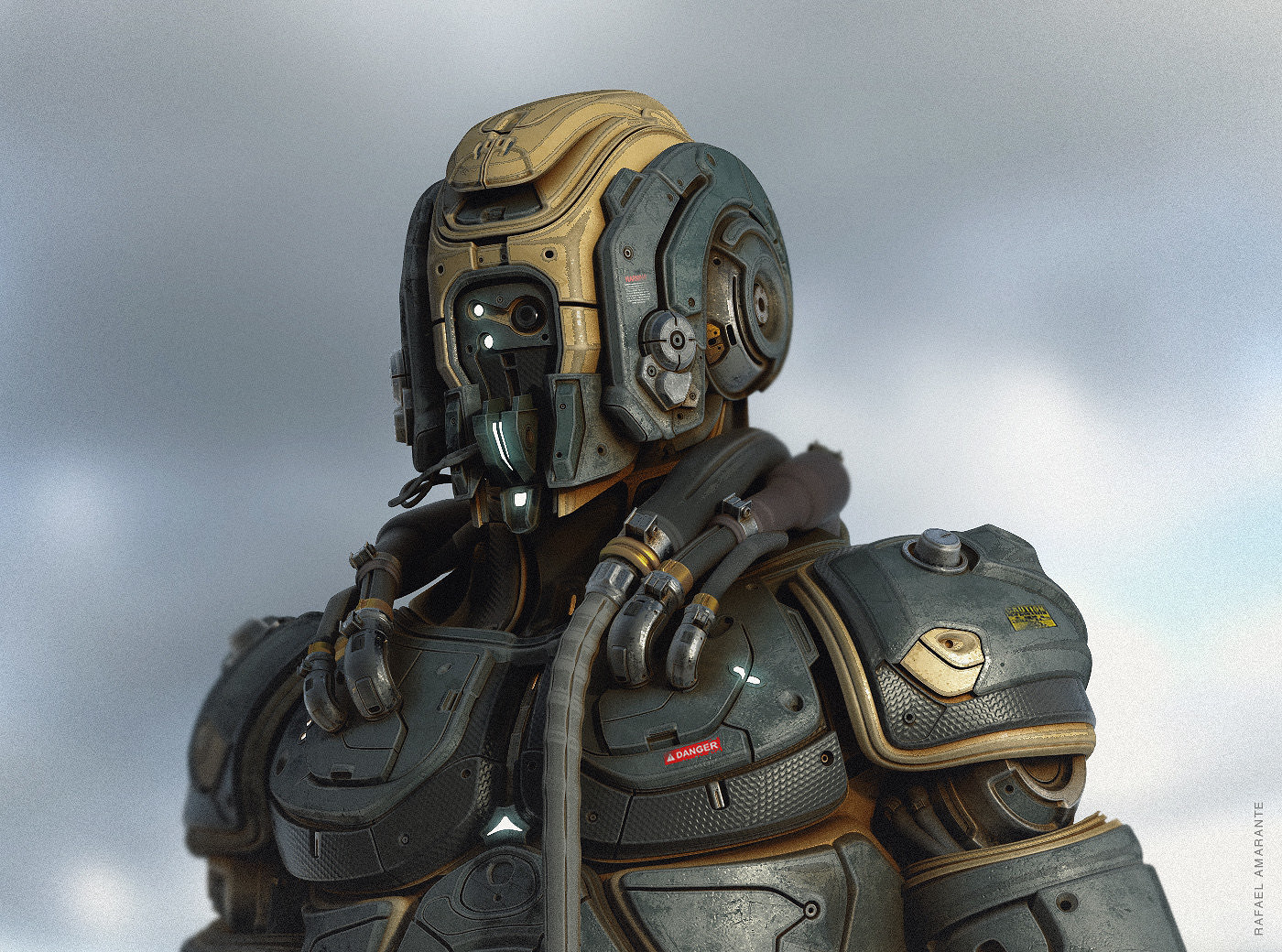 巴西原畫師機甲戰士作品欣賞 畫風硬朗滿滿機械感