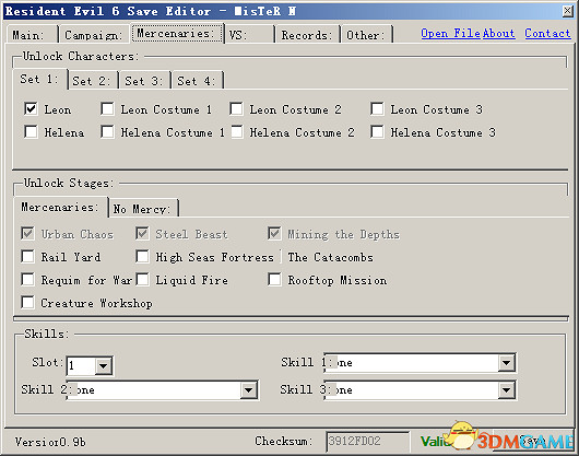 惡靈古堡6 存檔修改器 使用手冊 惡靈古堡6 存檔修改器 使用手冊