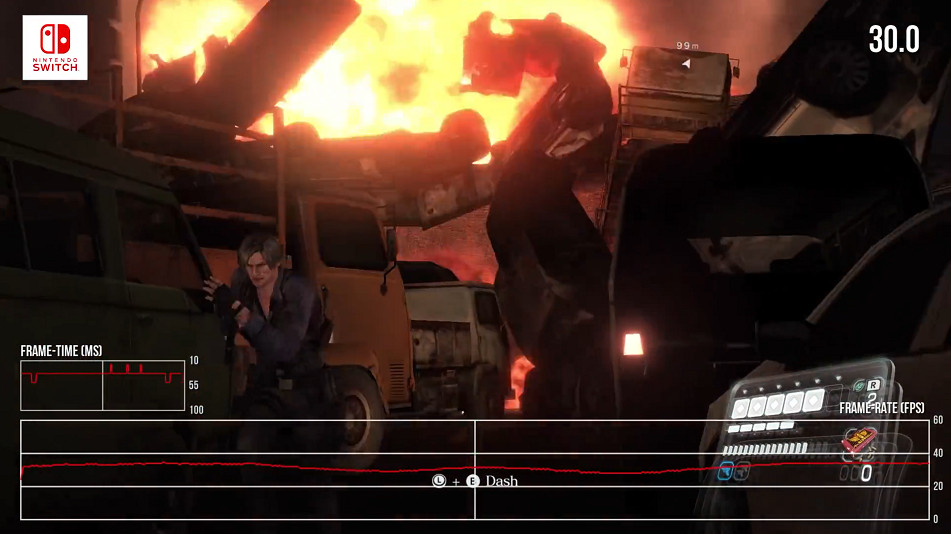 《惡靈古堡5/6》Switch版畫面測試 幀數基本維持30左右 《惡靈古堡5/6》Switch版畫面測試 幀數基本維持30左右