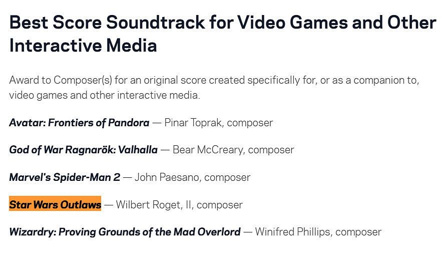 入圍格萊美!《星際大戰:亡命之徒》獲最佳原聲提名 入圍格萊美!《星際大戰:亡命之徒》獲最佳原聲提名