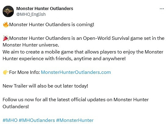 騰訊×Capcom合作的最新手遊《魔物獵人：旅人》曝光