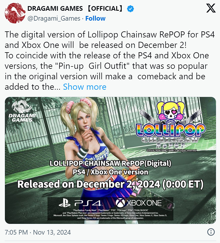 《電鋸甜心RePOP》銷量遠超預期 改善公司財務狀況 《電鋸甜心RePOP》銷量遠超預期 改善公司財務狀況