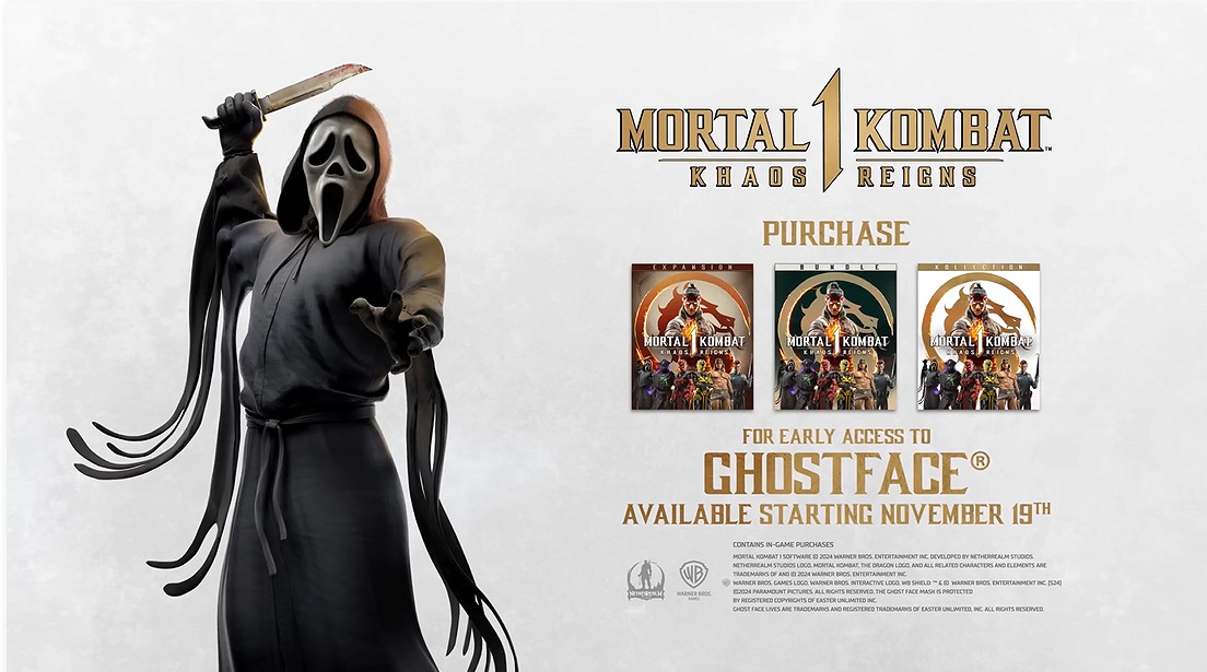 《真人快打1》新角色試玩預告:殘忍的“鬼面”殺手 《真人快打1》新角色試玩預告:殘忍的“鬼面”殺手