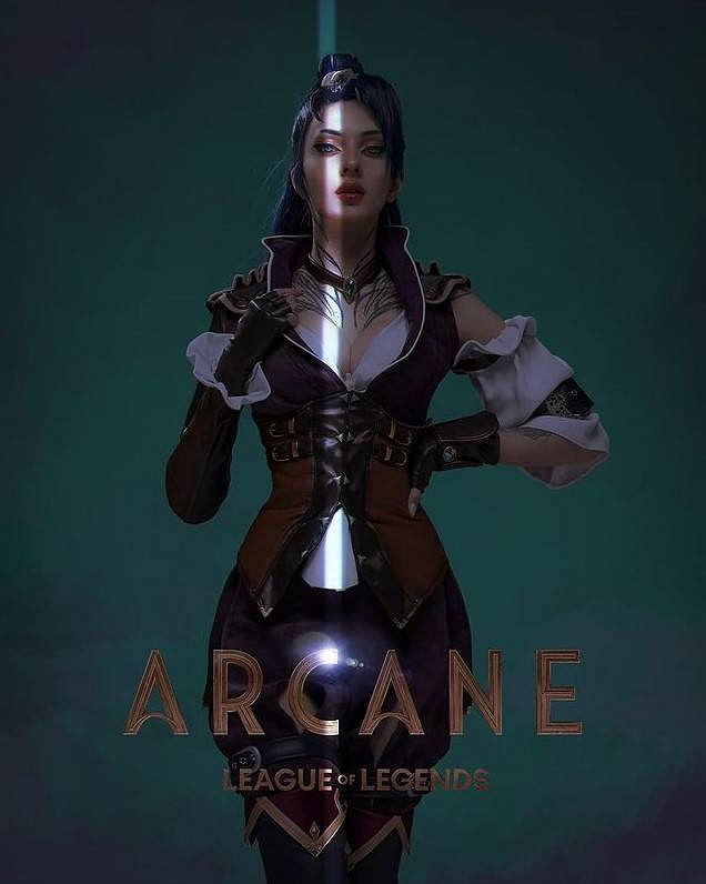 毛妹COS《奧術》凱瑟琳 長腿女槍手英姿颯爽！