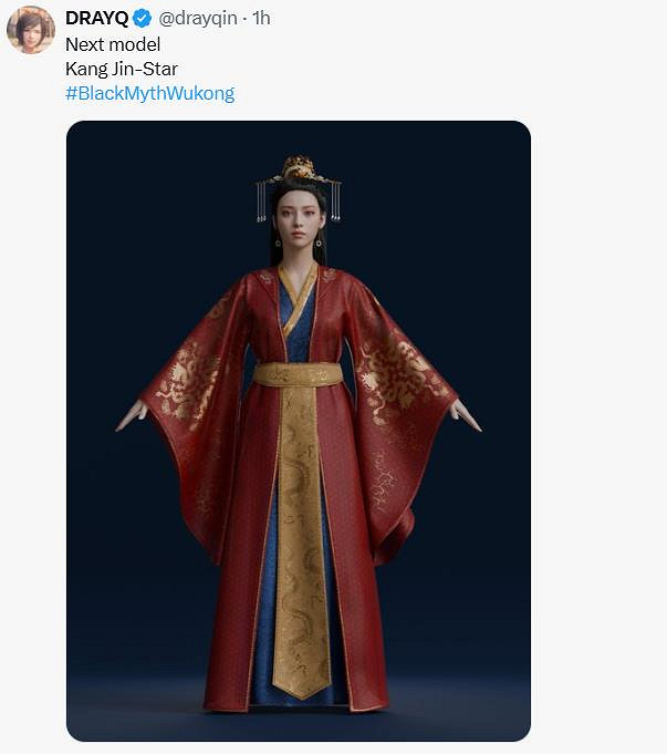 期待!3D大神曬《黑神話:悟空》亢金星君未渲染模型 期待!3D大神曬《黑神話:悟空》亢金星君未渲染模型