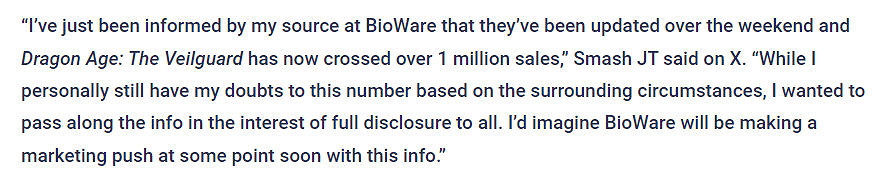 生軟稱《闇龍紀元4》銷量破百萬 啟動內部調查抓內鬼 生軟稱《闇龍紀元4》銷量破百萬 啟動內部調查抓內鬼