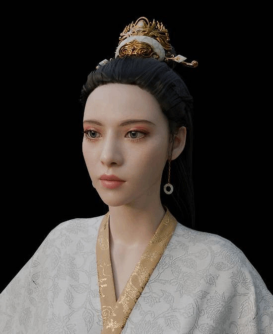 3D大神曬《黑神話》亢金星君模型:紅衣裸足 憂鬱美人