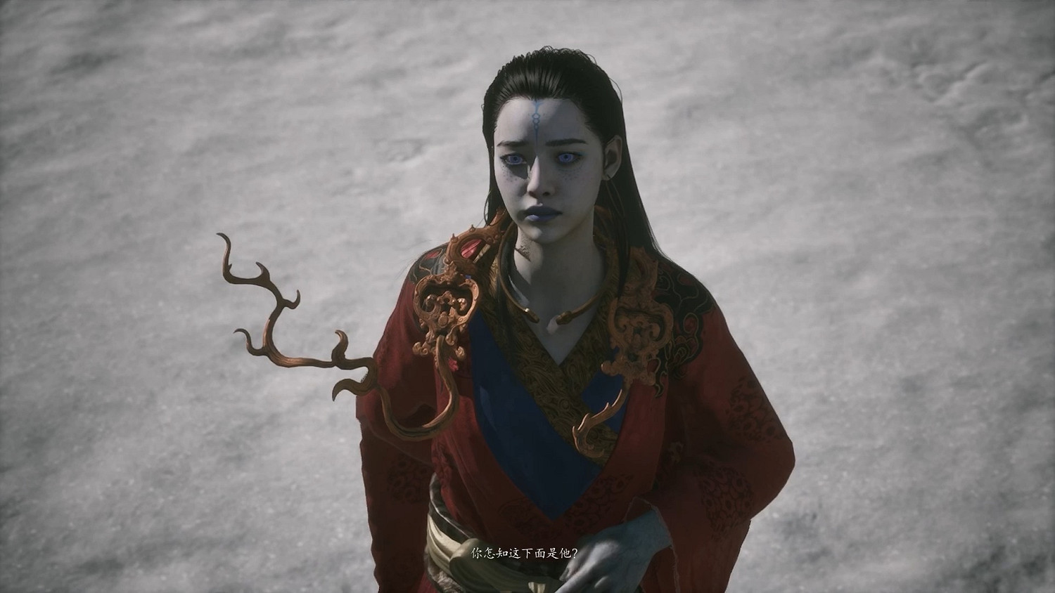 3D大神曬《黑神話》亢金星君模型:紅衣裸足 憂鬱美人