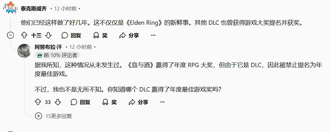 Reddit粉絲不滿DLC、復刻版遊戲可提名年度遊戲