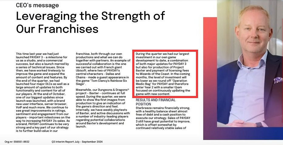 《劫薪日3》開發進入新階段：次年投資將大幅縮減