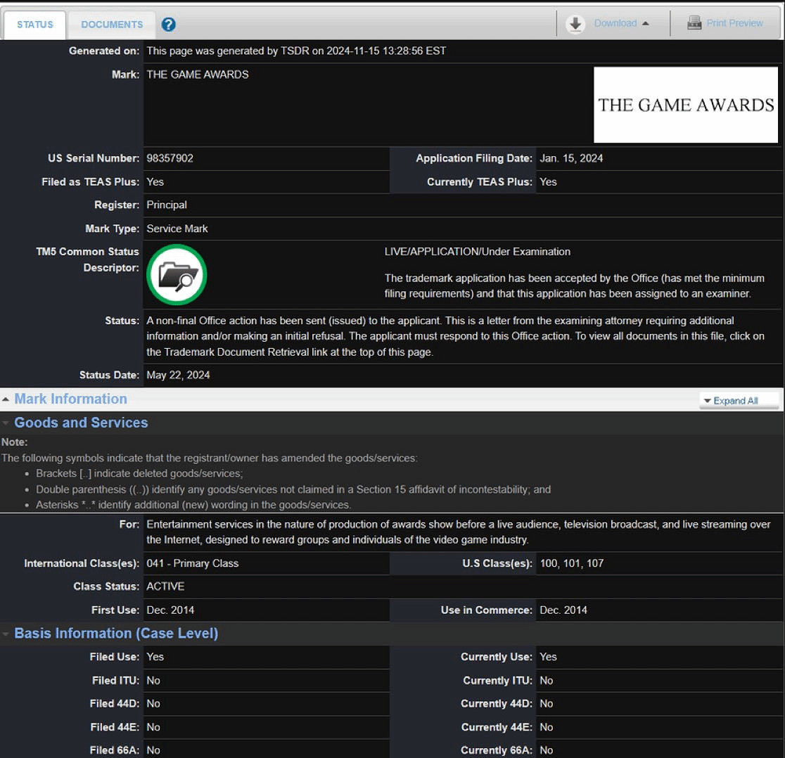 TGA申請商標引發爭議 網友吐槽：這簡直就是黑幫行為