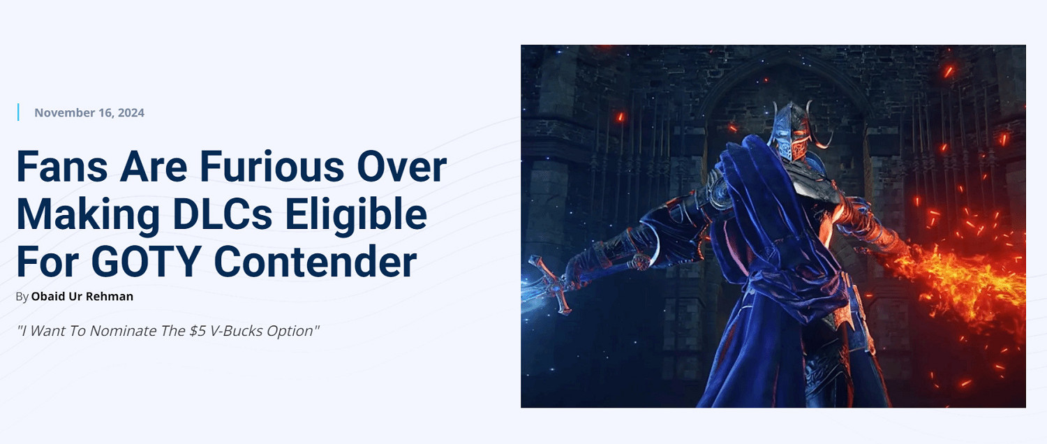 TGA新規修改引群憤!玩家:你就這麽喜歡玩雙標?! TGA新規修改引群憤!玩家:你就這麽喜歡玩雙標?!