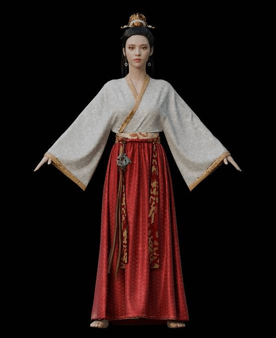 3D大神曬《黑神話》亢金星君模型:紅衣裸足 憂鬱美人