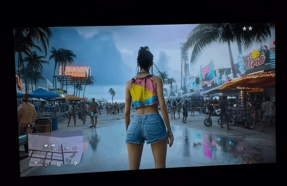 R星新作《GTA6》更多泄露圖曝光！海邊大量NPC出現