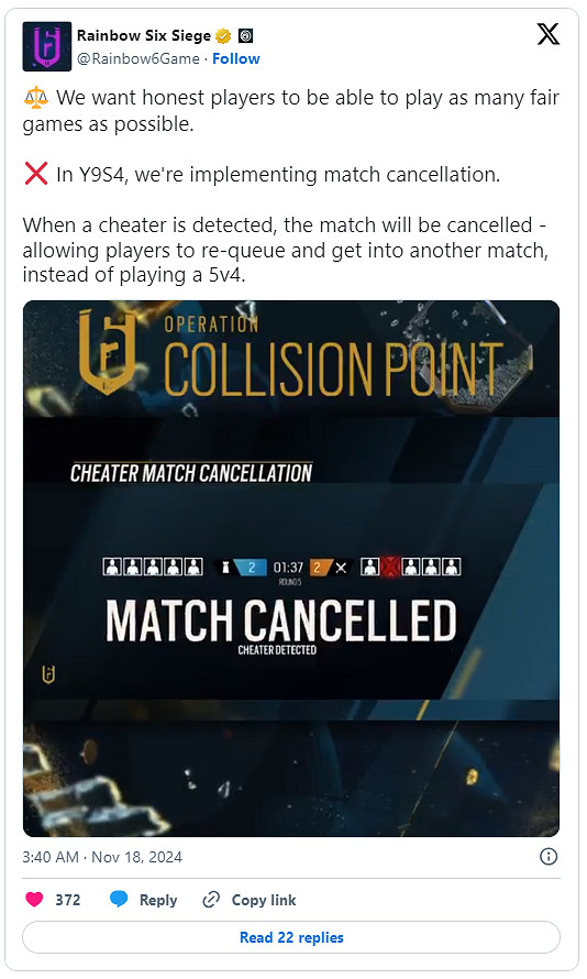 《虹彩六號:圍攻行動》跨平台連線遊戲如何應對作弊者? 《虹彩六號:圍攻行動》跨平台連線遊戲如何應對作弊者?