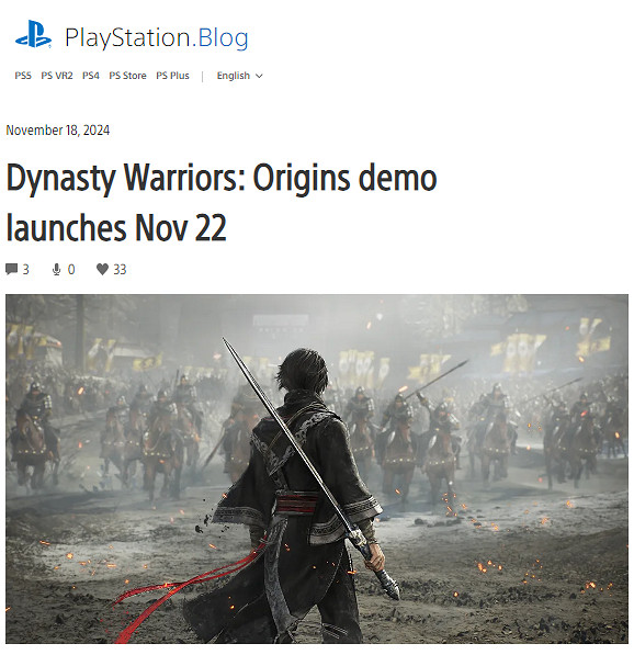 《真三國無雙:起源》即將發布Demo:聚焦虎牢關之戰 《真三國無雙:起源》即將發布Demo:聚焦虎牢關之戰