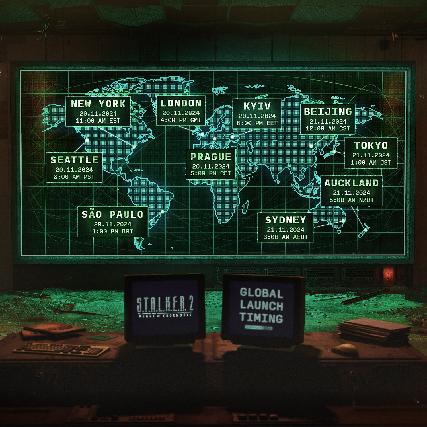 《潛行者2》全球發售時間公布：中國11月21日中午解鎖