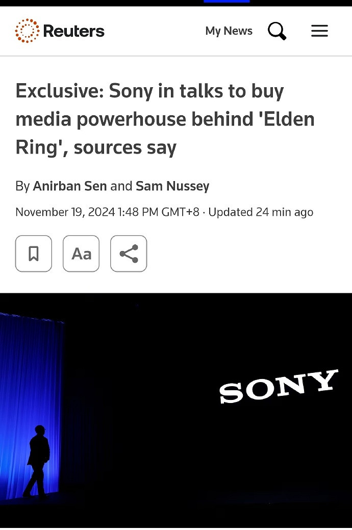 最新爆料索尼又有新動靜?正在就收購角川事宜進行協商 最新爆料索尼又有新動靜?正在就收購角川事宜進行協商