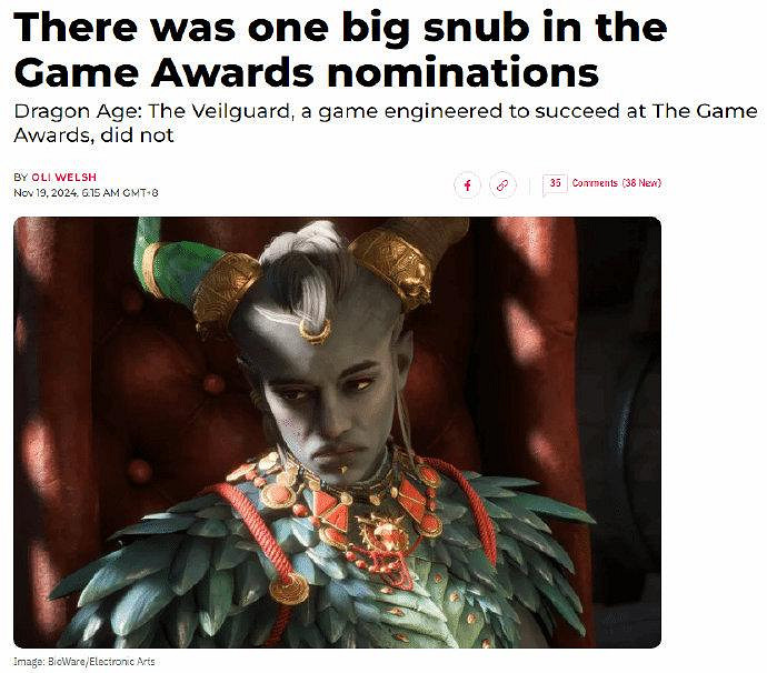 這時候不正確了？今年TGA年度提名只有一個來自西方