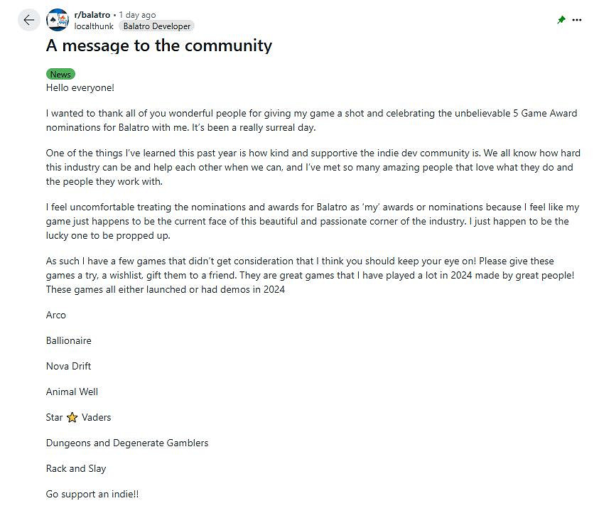 《小醜牌》提名年度遊戲 作者回應：我只是比較幸運！