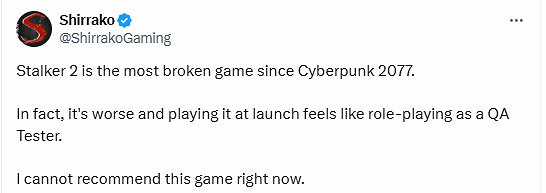 《潛行者2》發售引熱議 博主嚴厲批評引玩家爭議