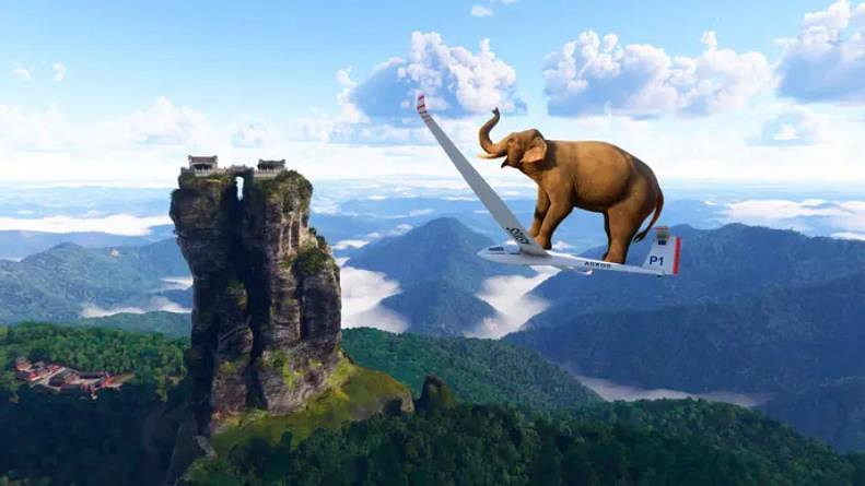 《微軟模擬飛行2024》動物資料來自於《動物園之星》