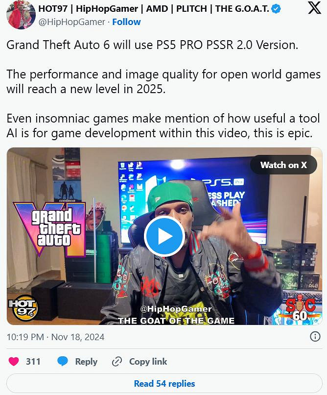 曝《GTA6》將來有可能對PS5 Pro進行重大改進！並捆綁銷售