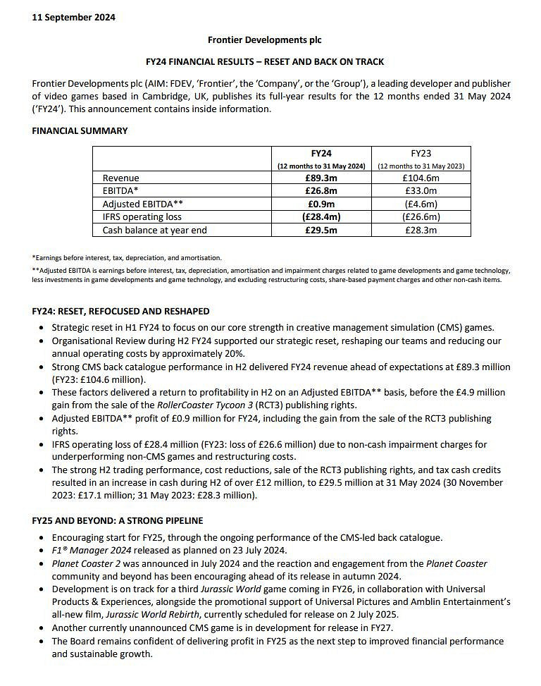 《F1車隊經理2025》取消 系列表現不佳合約問題重重