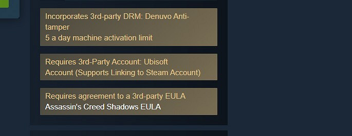 《AC影》Steam將採用D加密技術!還需綁定育碧帳號! 《AC影》Steam將採用D加密技術!還需綁定育碧帳號!