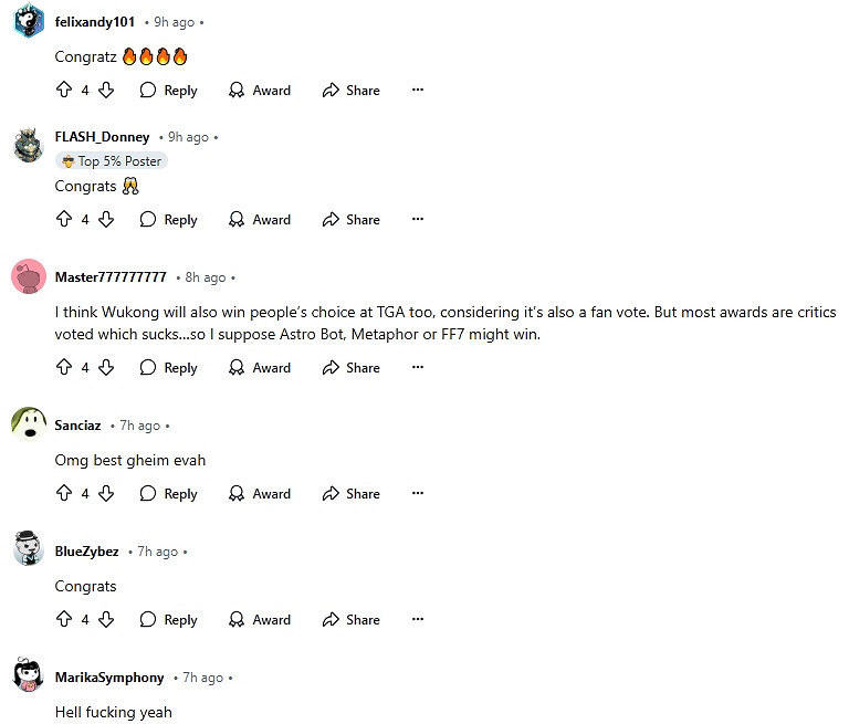 壓力給到TGA!《黑神話》能否承包兩個年度最佳獎? 壓力給到TGA!《黑神話》能否承包兩個年度最佳獎?