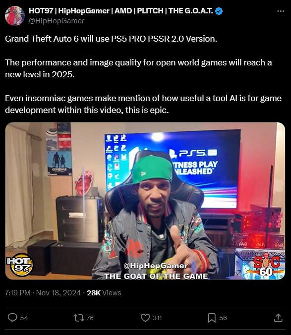 早報：《GTA6》採用PS5 PRO技術 《AC影》新實機