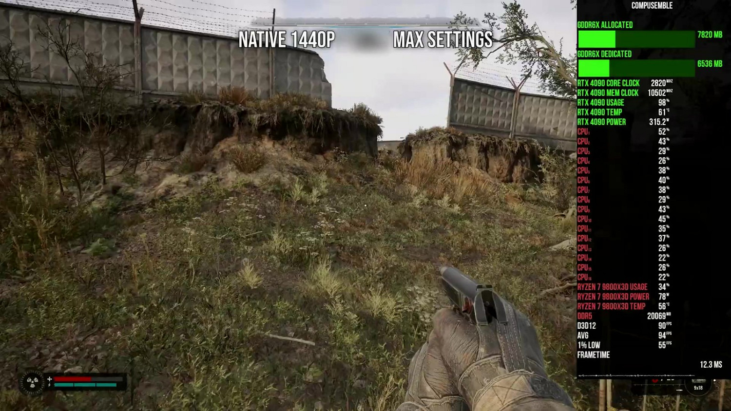 《潛行者2：切爾諾貝利之心》基準測試 CPU消耗巨大