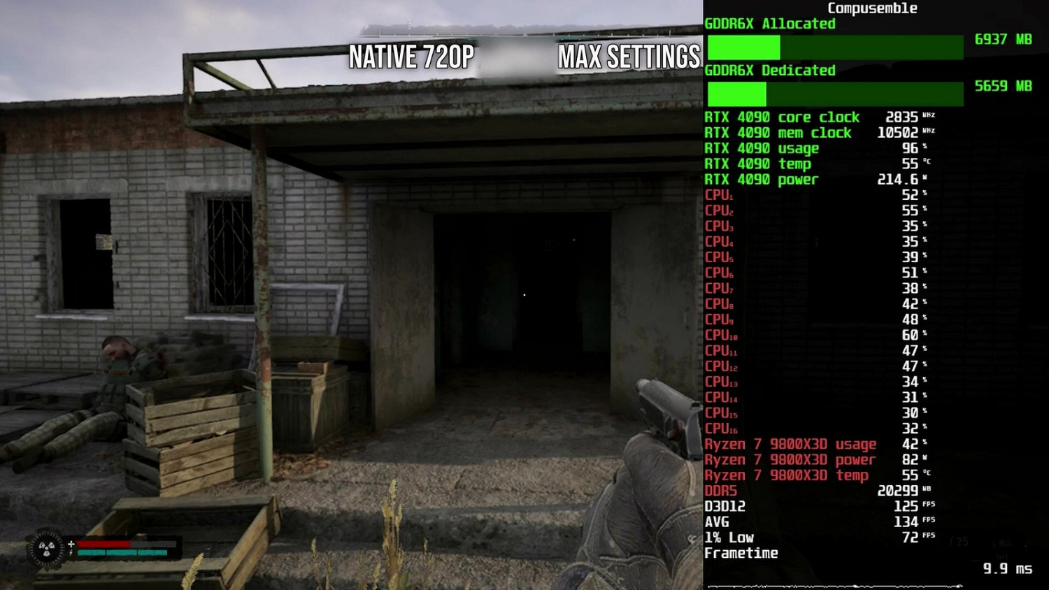 《潛行者2：切爾諾貝利之心》基準測試 CPU消耗巨大