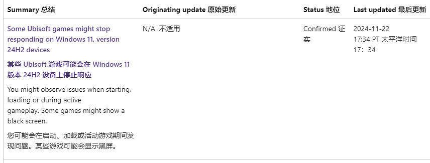 微軟緊急叫停部分設備升Win11 24H2:與育碧遊戲衝突 微軟緊急叫停部分設備升Win11 24H2:與育碧遊戲衝突