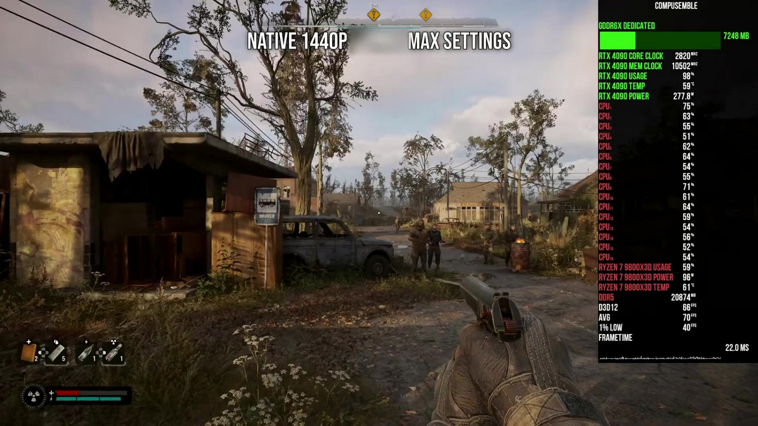 《潛行者2：切爾諾貝利之心》基準測試 CPU消耗巨大