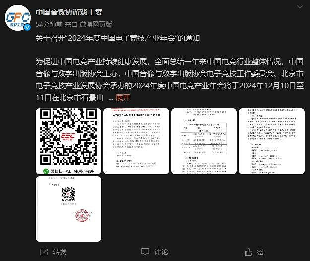 2024年度中國遊戲產業年會正式官方宣傳 12月11日舉行 2024年度中國遊戲產業年會正式官方宣傳 12月11日舉行