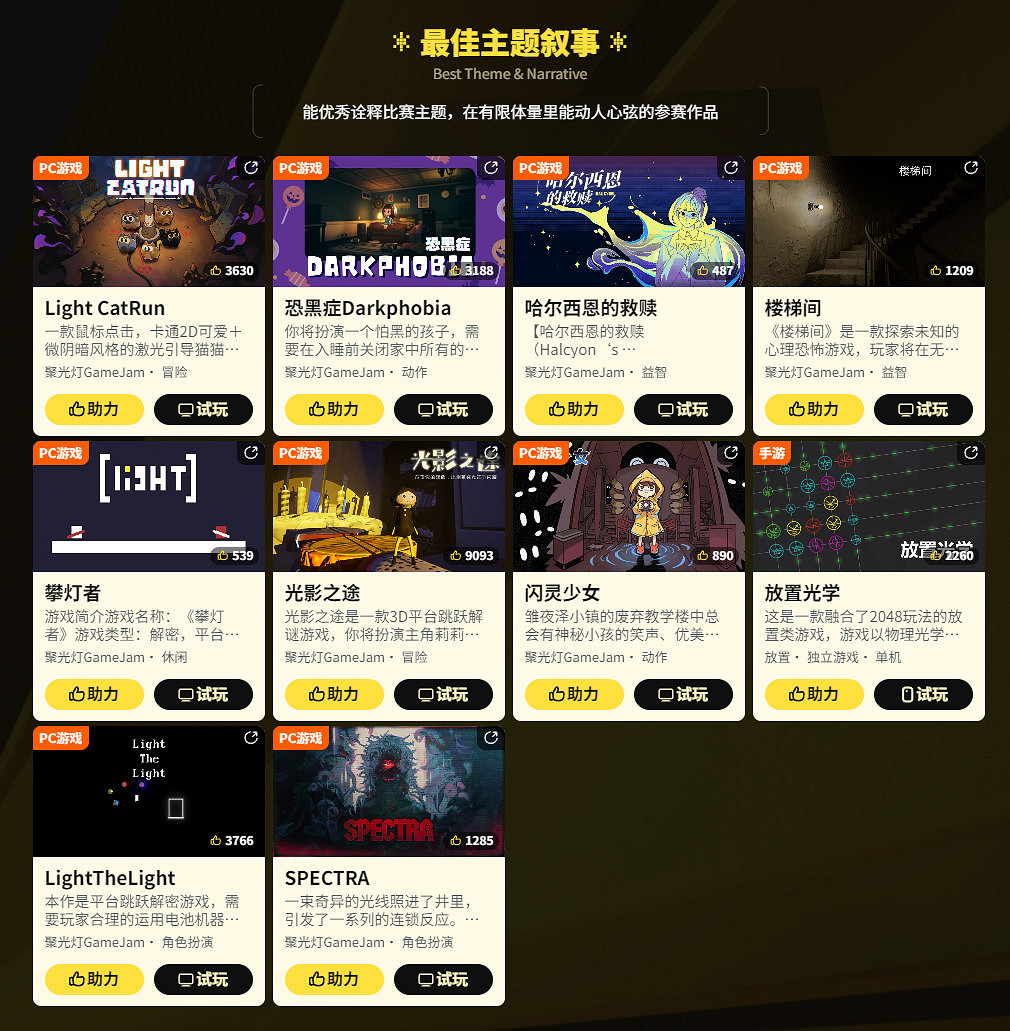 2024 TapTap聚光燈遊戲創作挑戰賽入圍名單公布! 2024 TapTap聚光燈遊戲創作挑戰賽入圍名單公布!