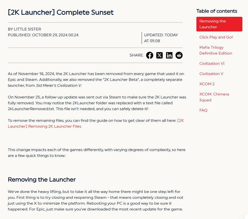 2K啟動器停服 旗下部分遊戲可通過Steam和Epic啟動 2K啟動器停服 旗下部分遊戲可通過Steam和Epic啟動