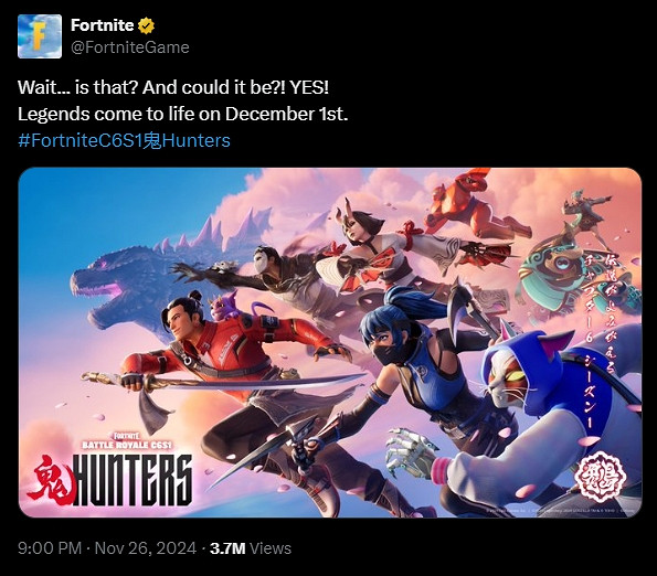 《堡壘之夜》第六章揭曉：《鬼野島》主視覺圖公布！