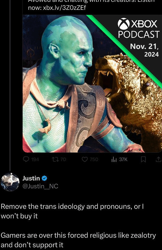 玩家要求《宣誓》刪除性別代詞！官方：我直接拉黑你