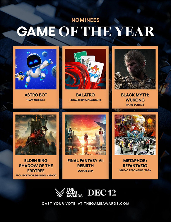 TGA2024:理性分析《黑神話:悟空》能否拿年度遊戲 TGA2024:理性分析《黑神話:悟空》能否拿年度遊戲