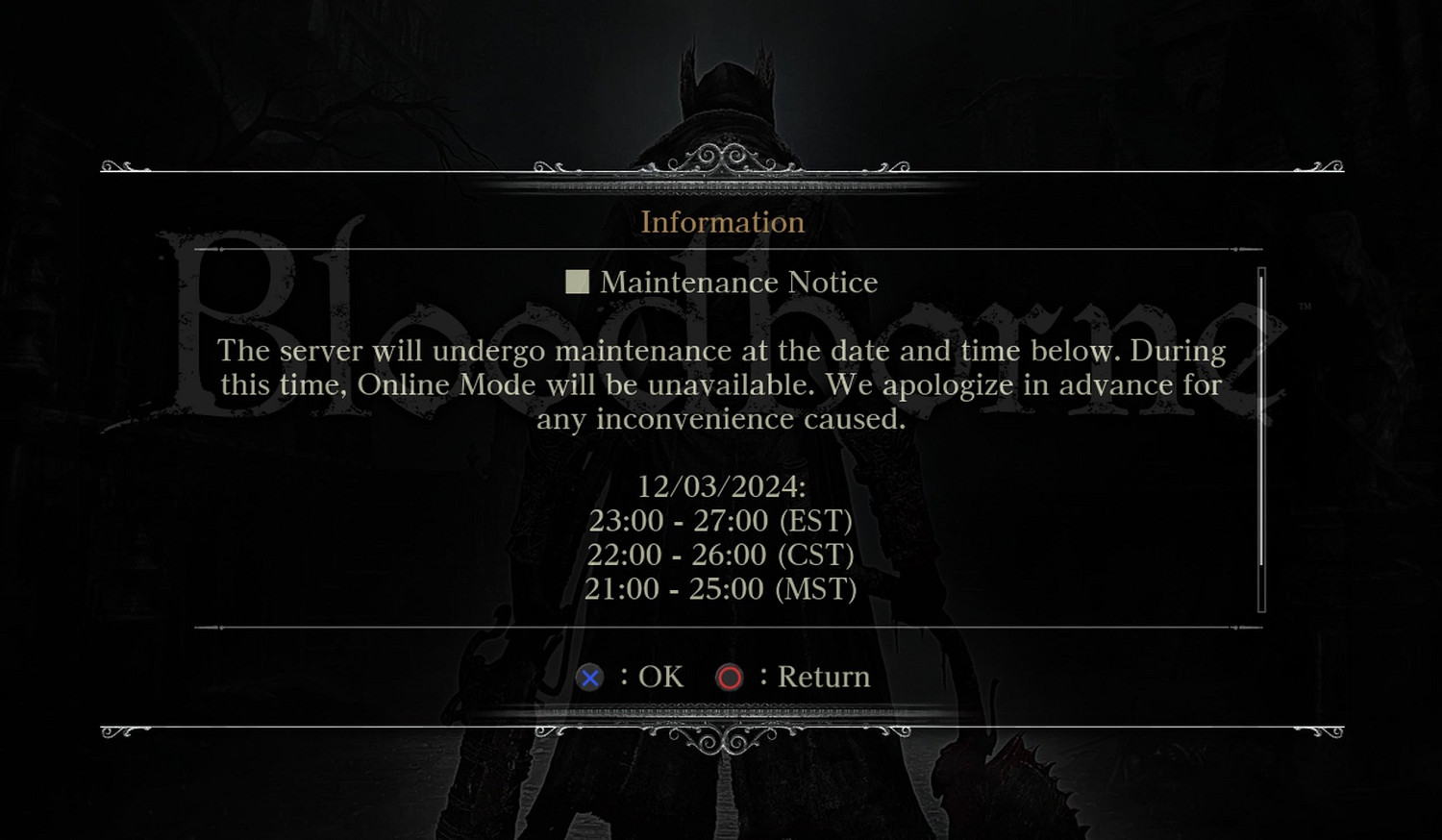 記者澄清《血源》只是普通更新 玩家:希望有別的驚喜!