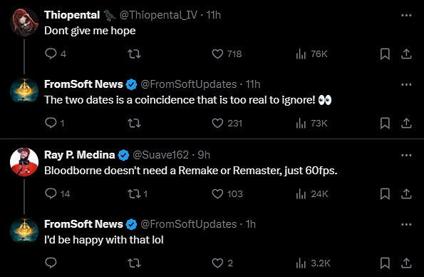 記者澄清《血源》只是普通更新 玩家:希望有別的驚喜!