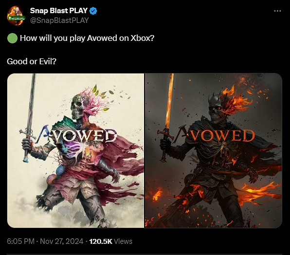 你會玩邪惡的《宣誓》還是善良的？網友：謝邀 不玩！