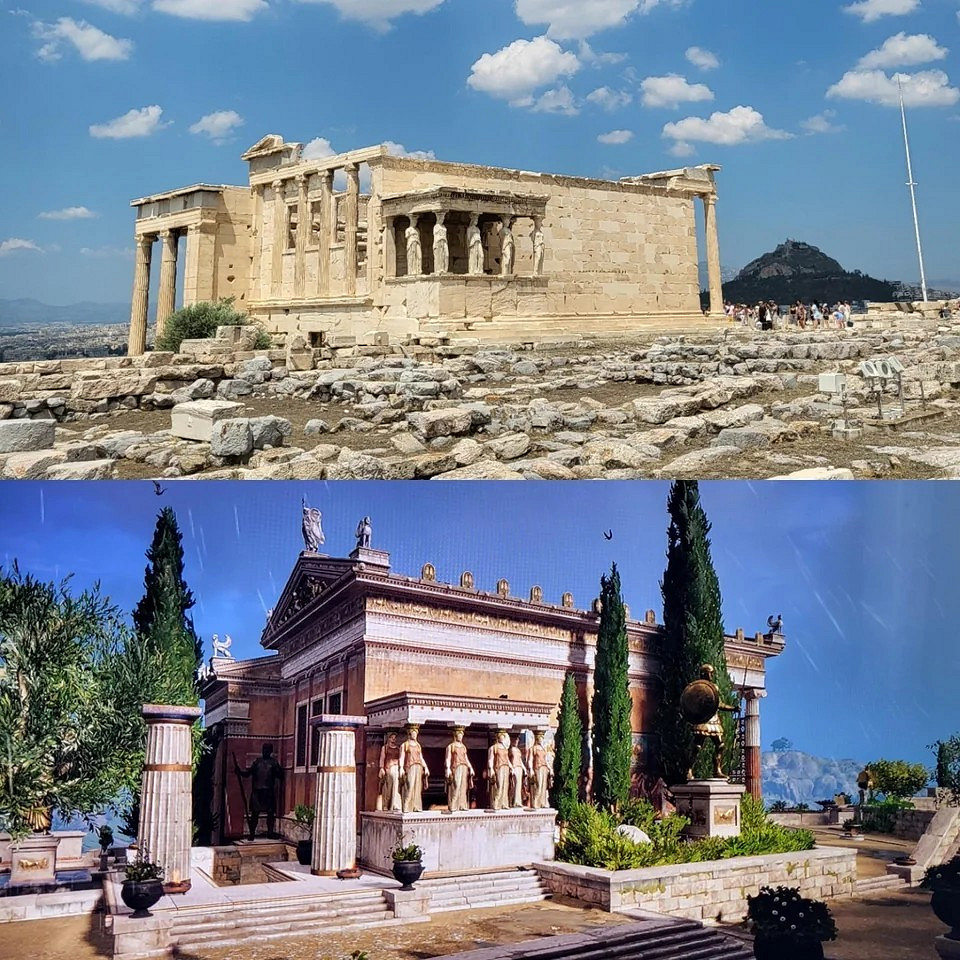 《刺客教條:奧德賽》遊戲與現實對比圖 旅遊模擬器! 《刺客教條:奧德賽》遊戲與現實對比圖 旅遊模擬器!