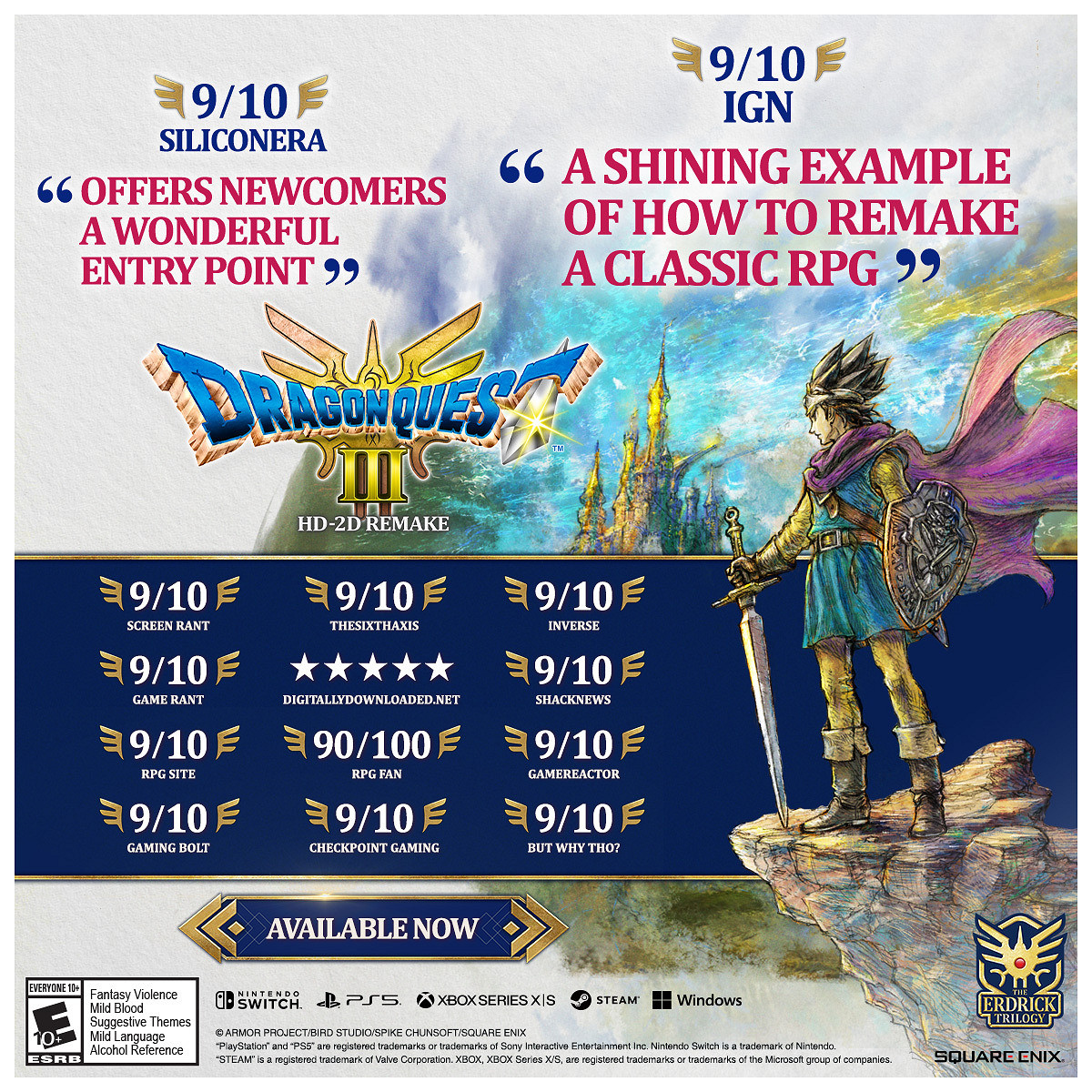 早報：《DQ3RE》媒體讚譽圖 英國TIGA大獎揭曉